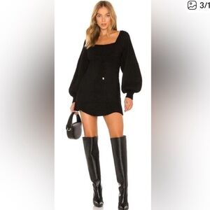 Free People Emmaline Mini Dress Cable Knit Sweater Dress